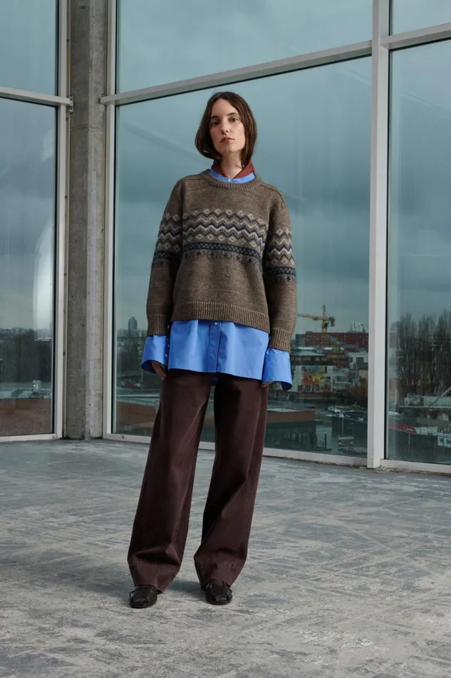 Women WILHEM JUMPER Mottled Grey Soeur Jumpers and Cardigans