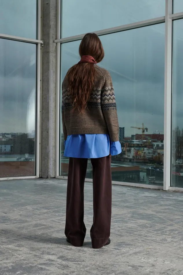Women WILHEM JUMPER Mottled Grey Soeur Jumpers and Cardigans