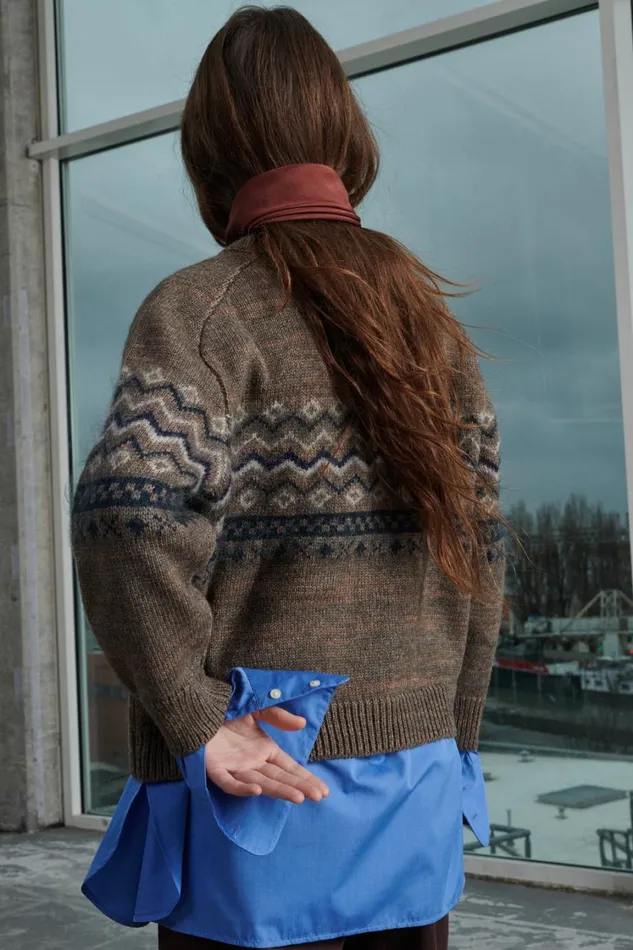 Women WILHEM JUMPER Mottled Grey Soeur Jumpers and Cardigans
