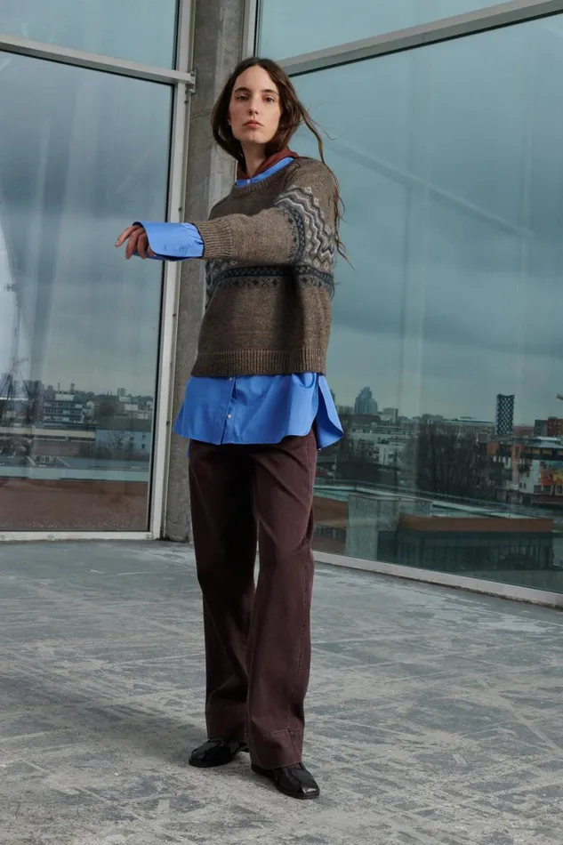 Women WILHEM JUMPER Mottled Grey Soeur Jumpers and Cardigans