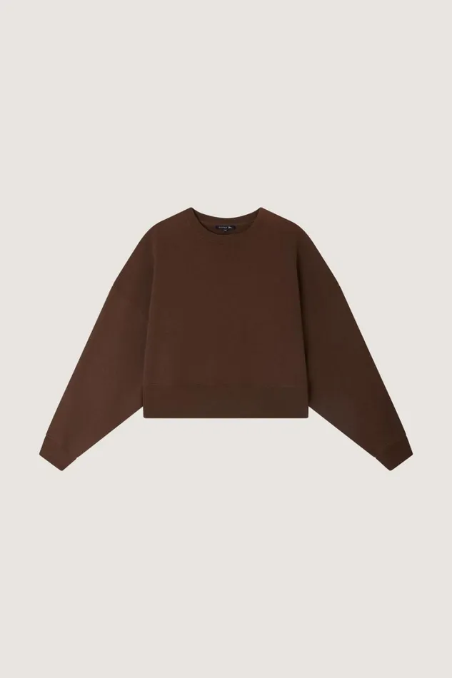 Women WILLOW SWEATSHIRT Dark Brown Soeur TShirts and Sweatshirts