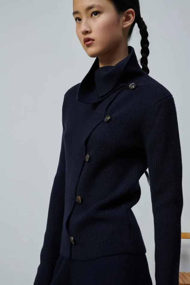 Women WIMY CARDIGAN Navy Soeur Jumpers and Cardigans