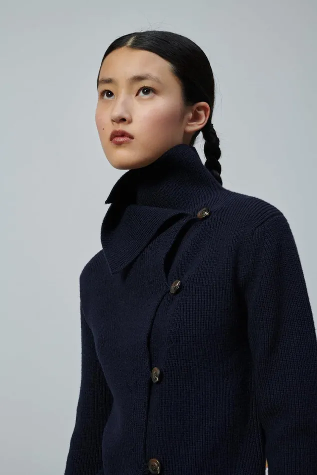 Women WIMY CARDIGAN Navy Soeur Jumpers and Cardigans