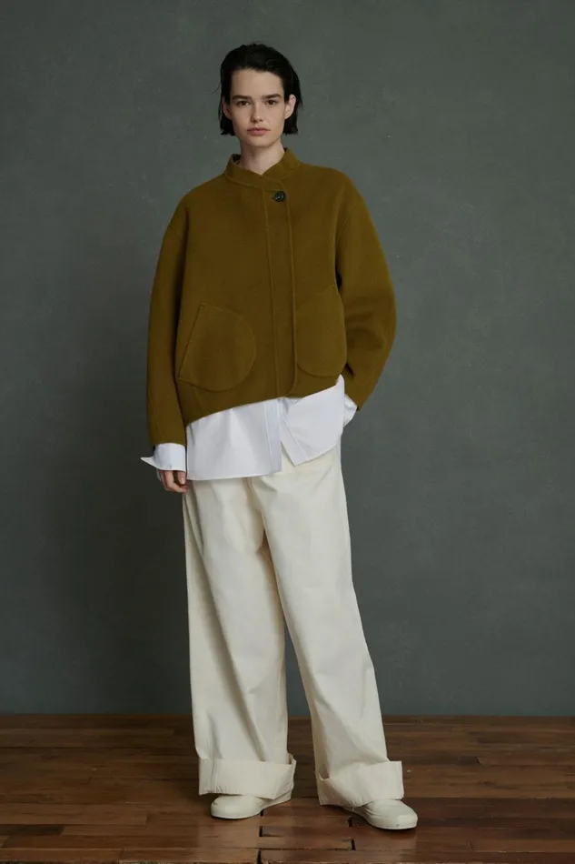 Women WINDSOR COAT Golden Khaki Soeur Jackets and Coats