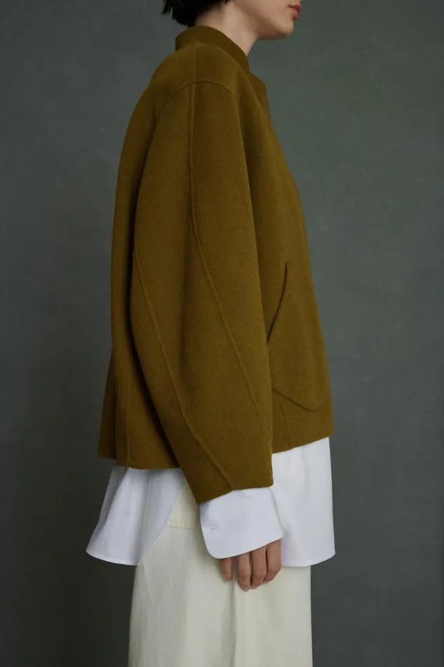 Women WINDSOR COAT Golden Khaki Soeur Jackets and Coats