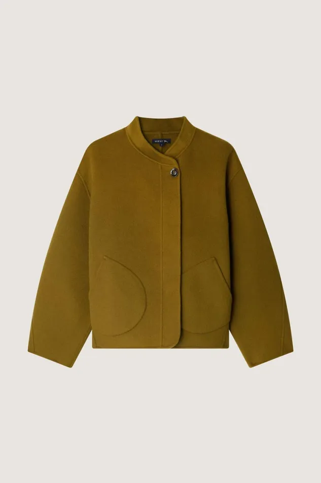 Women WINDSOR COAT Golden Khaki Soeur Jackets and Coats