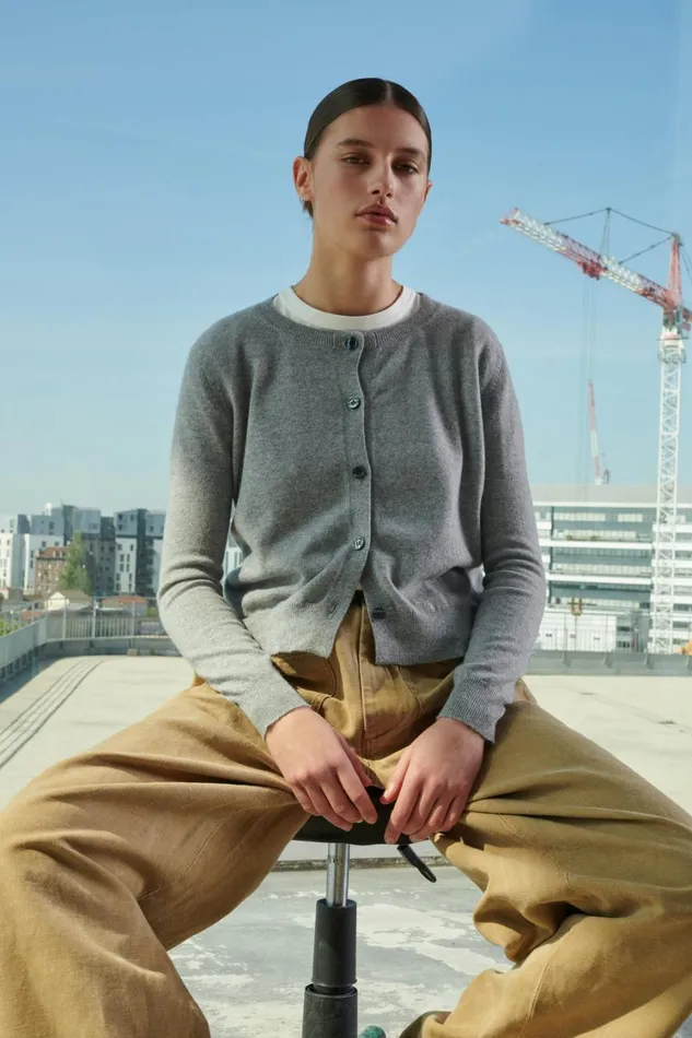 Women WINNER CARDIGAN Grey Soeur Jumpers and Cardigans