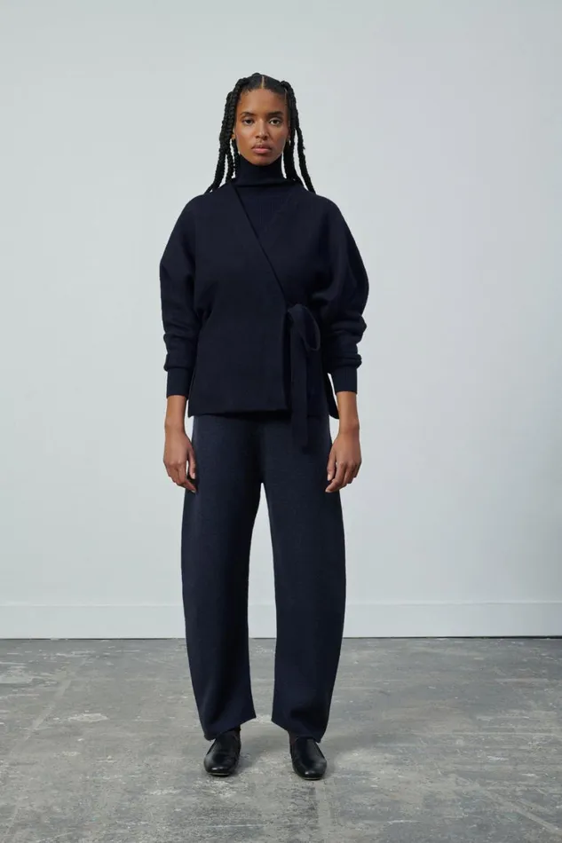 Women WONDER CARDIGAN Navy Soeur Jumpers and Cardigans