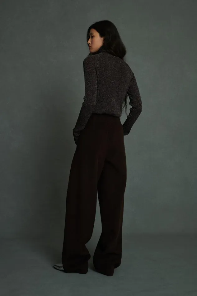 Women YAEL TROUSER Brown Soeur Trousers