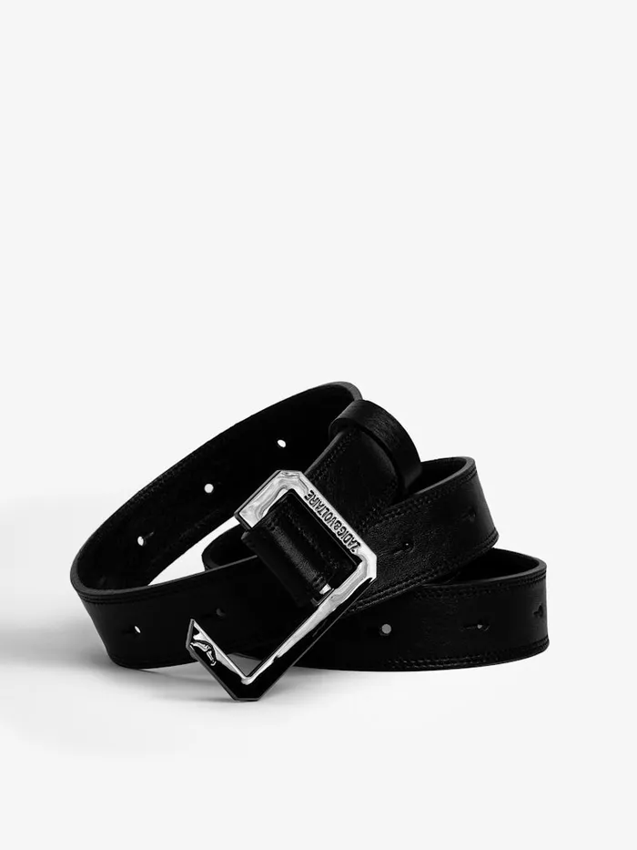 Women Zadig and Voltaire Belts La Cecilia Belt Leather Black