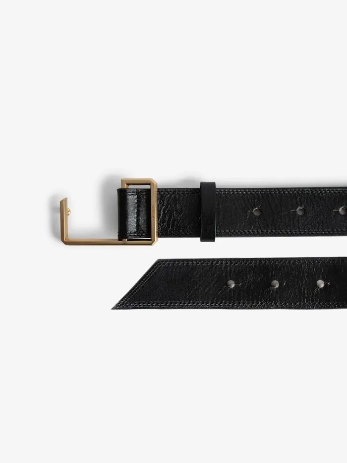 Women Zadig and Voltaire Belts La Cecilia Obsession Belt Black