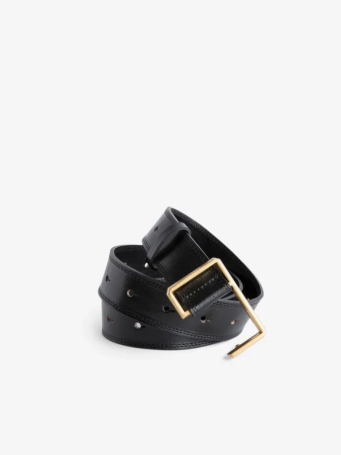 Women Zadig and Voltaire Belts La Cecilia Obsession Belt Black
