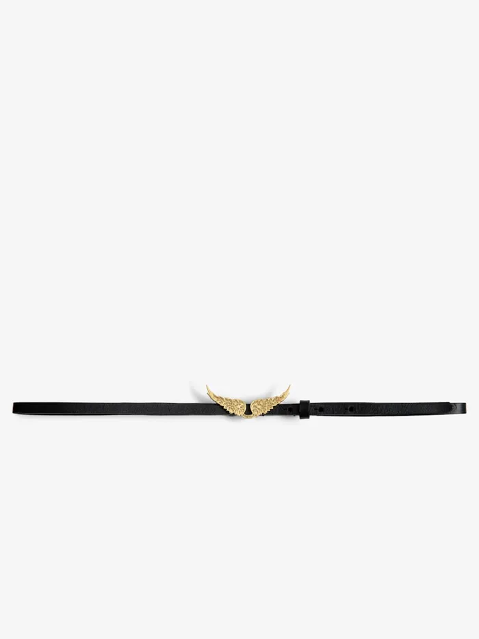 Women Zadig and Voltaire Belts Rock Belt Noir Gold
