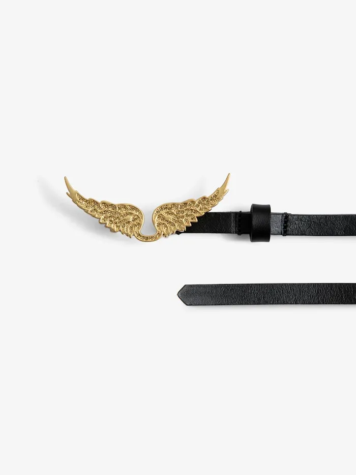 Women Zadig and Voltaire Belts Rock Belt Noir Gold