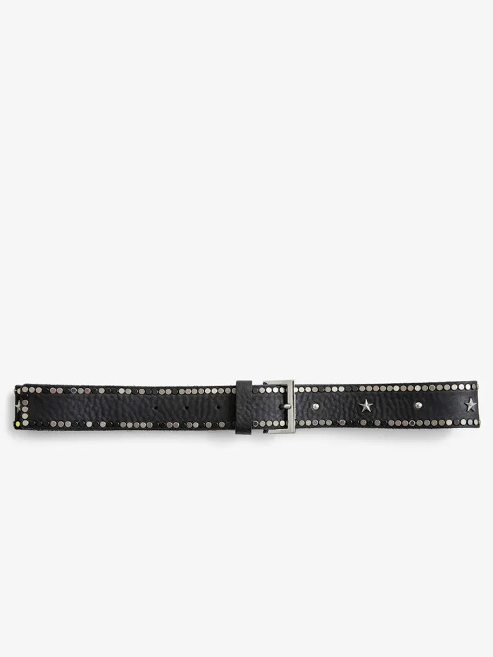 Women Zadig and Voltaire Belts Starlight Belt Black