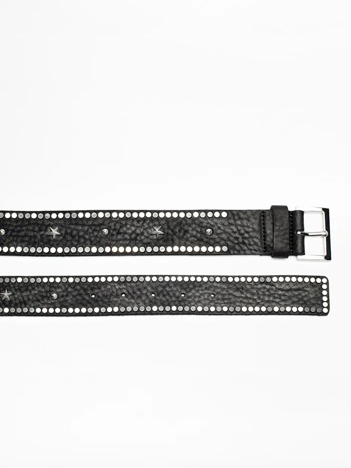 Women Zadig and Voltaire Belts Starlight Belt Black