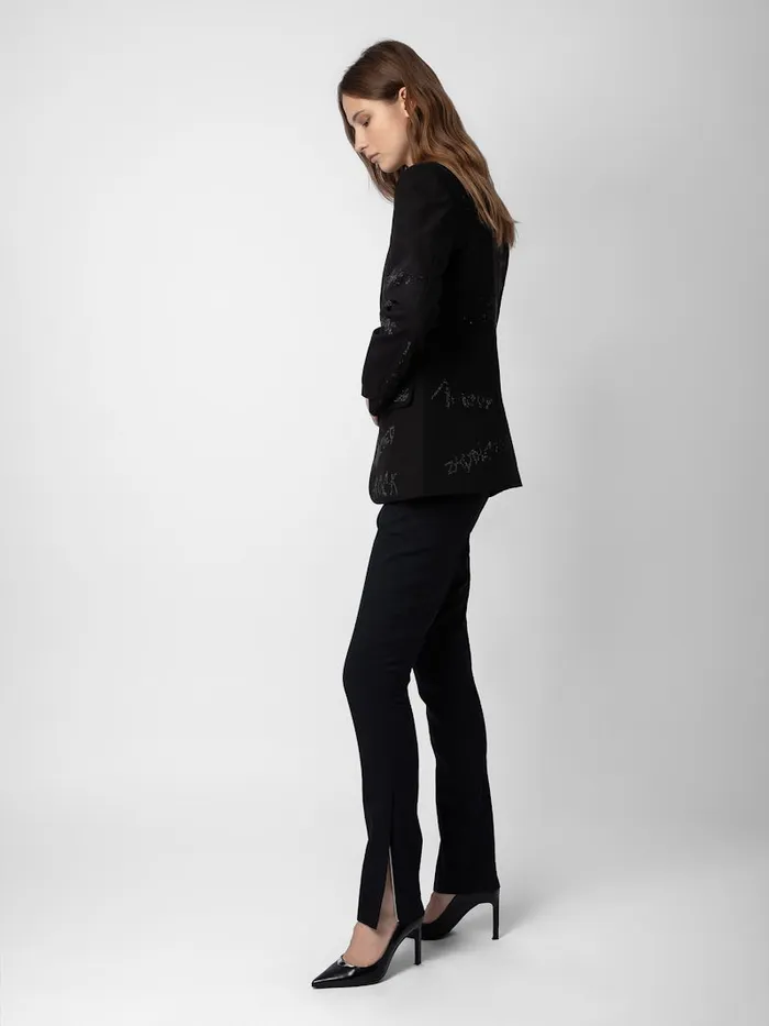 Women Zadig and Voltaire Blazers Vanille Diamant Blazer Black