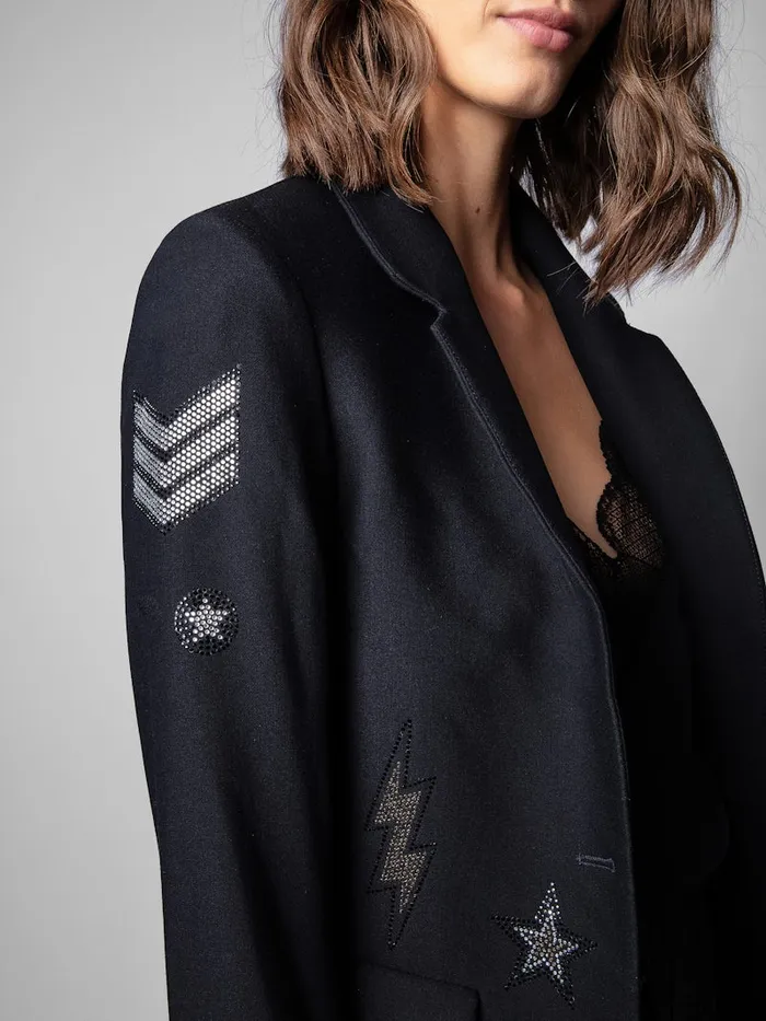 Women Zadig and Voltaire Blazers Very Bis Blazer Navy Women Zadig and Voltaire Blazers Very Bis Blazer Navy