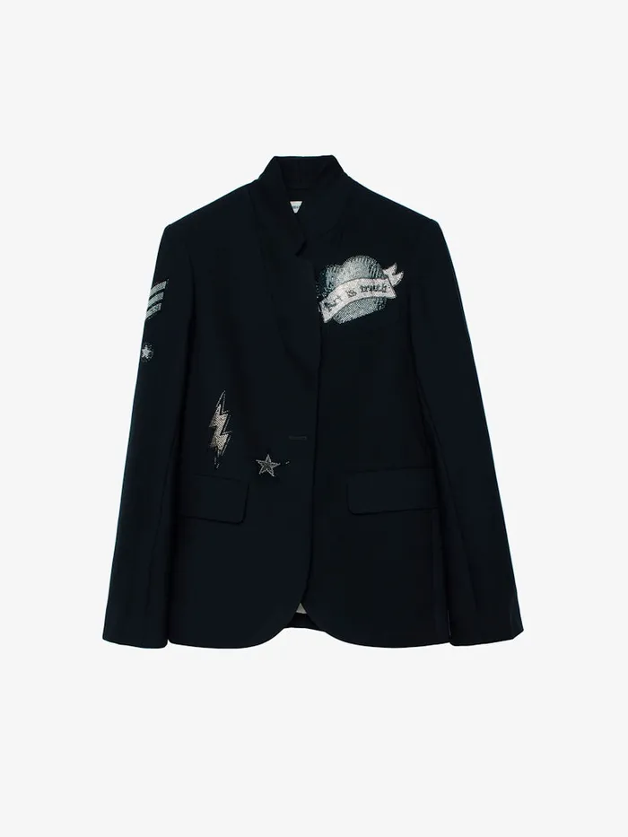 Women Zadig and Voltaire Blazers Very Bis Blazer Navy Women Zadig and Voltaire Blazers Very Bis Blazer Navy