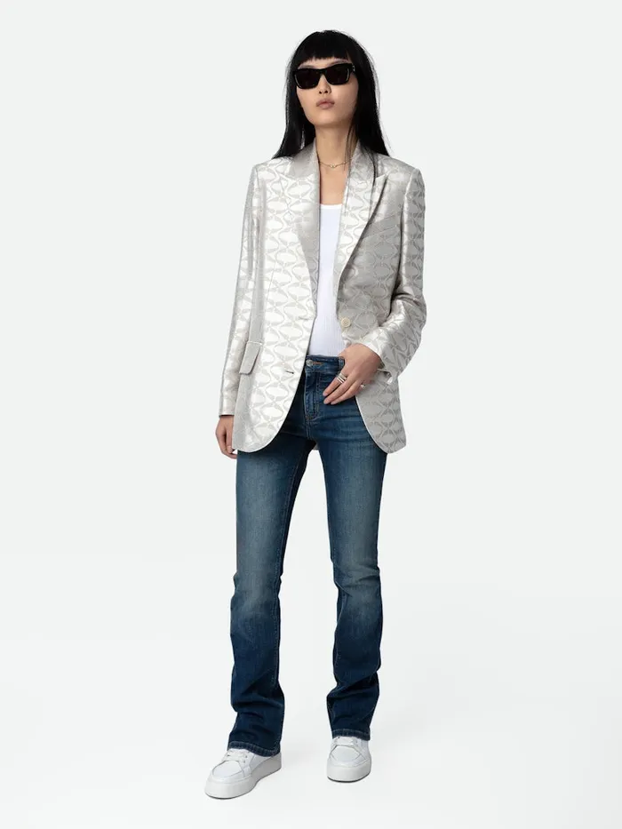 Women Zadig and Voltaire Blazers Vicka Wings Jacquard Blazer Scout