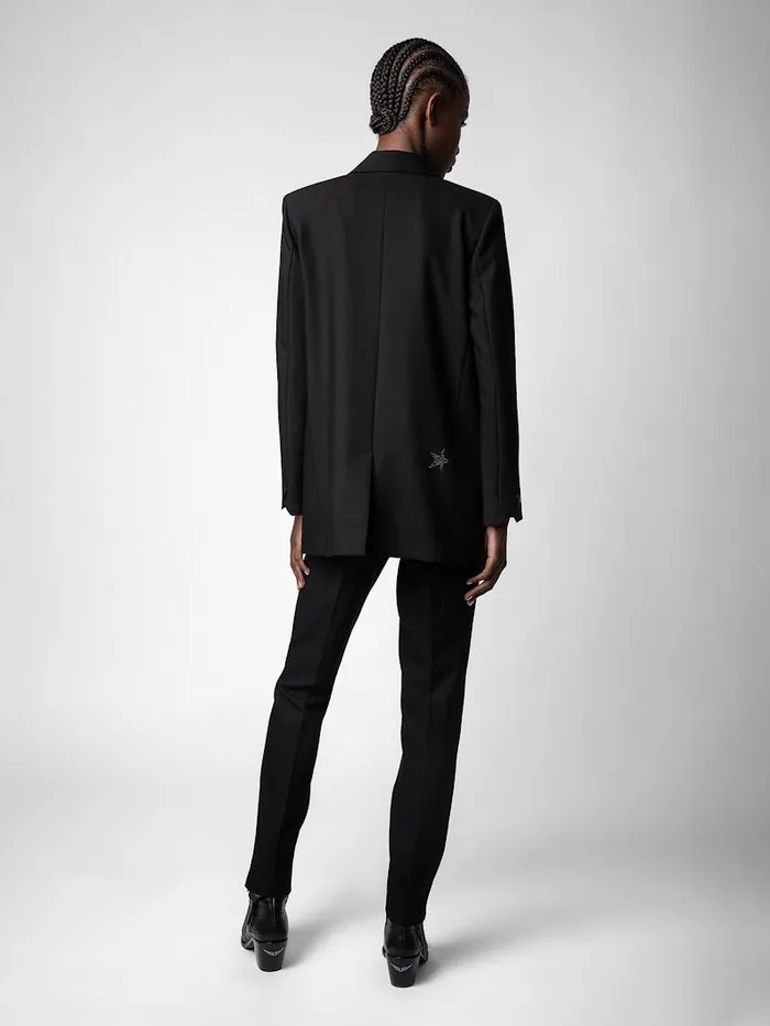 Women Zadig and Voltaire Blazers Viva Strass Star Blazer Black