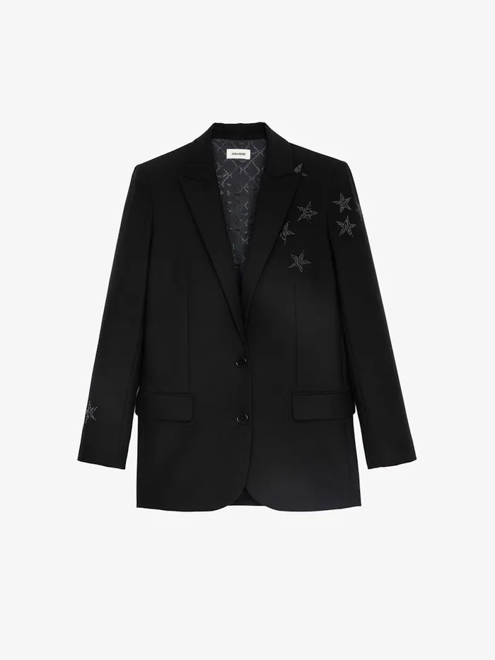 Women Zadig and Voltaire Blazers Viva Strass Star Blazer Black