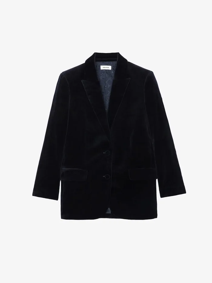 Women Zadig and Voltaire Blazers Viva Velvet Blazer Encre