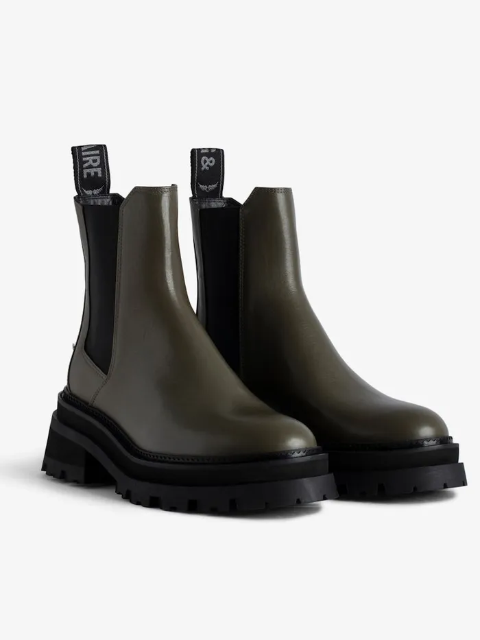 Women Zadig and Voltaire Boots Ride Chelsea Boots Military