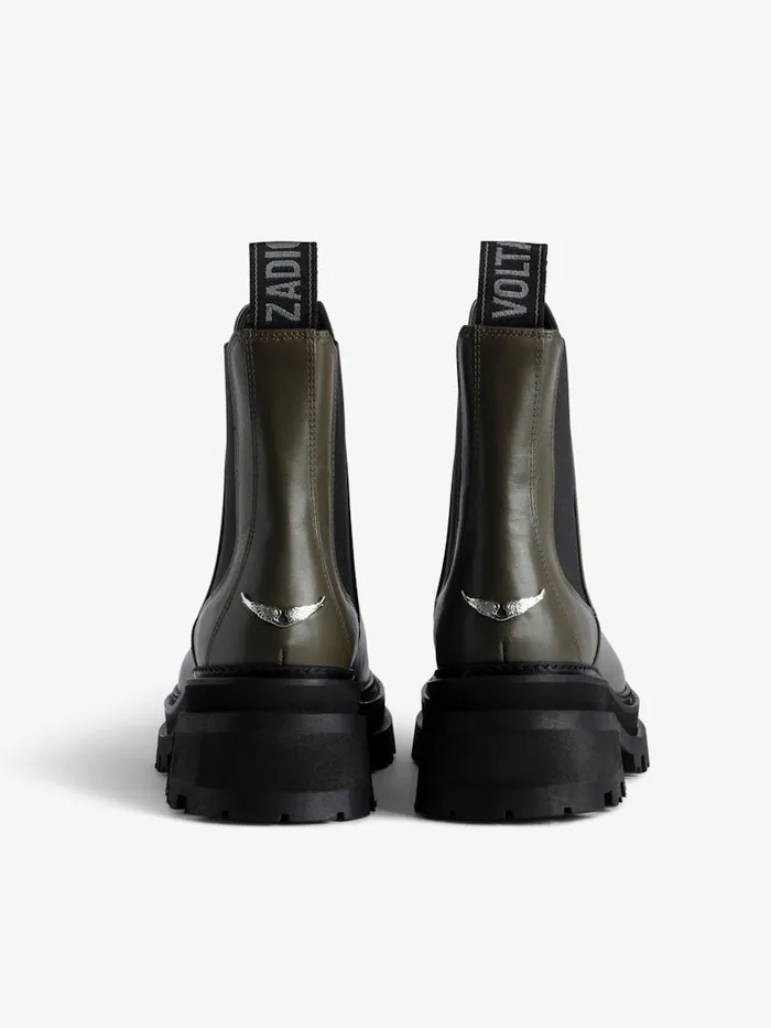 Women Zadig and Voltaire Boots Ride Chelsea Boots Military