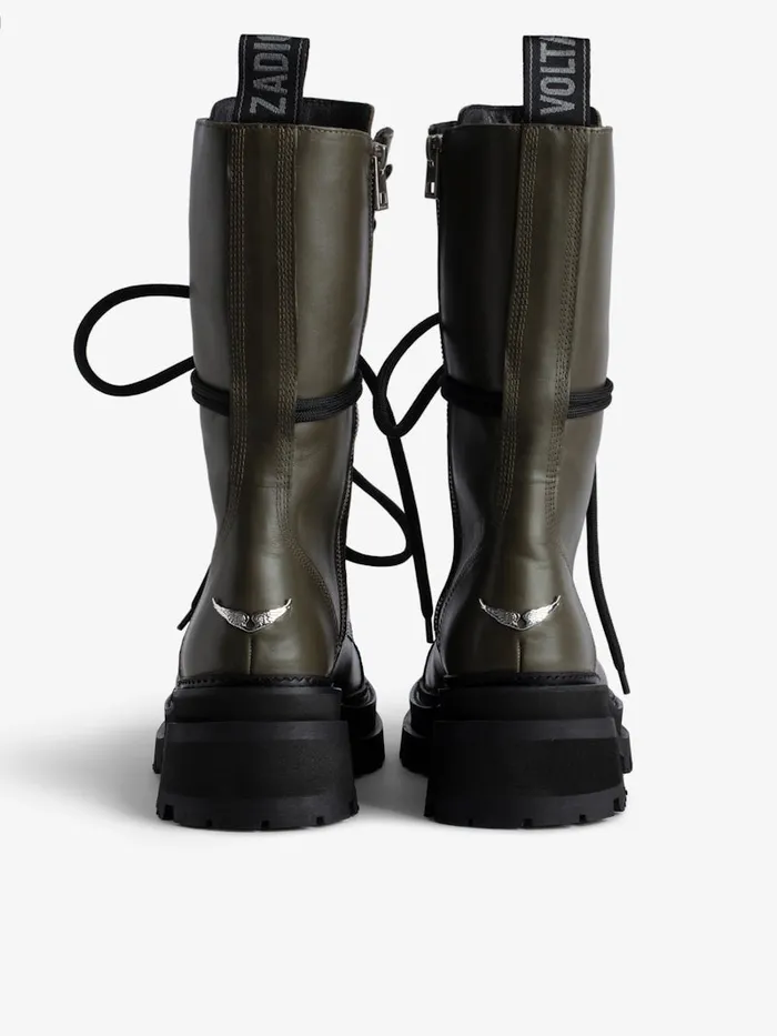 Women Zadig and Voltaire Boots Ride High Ankle Boots Military