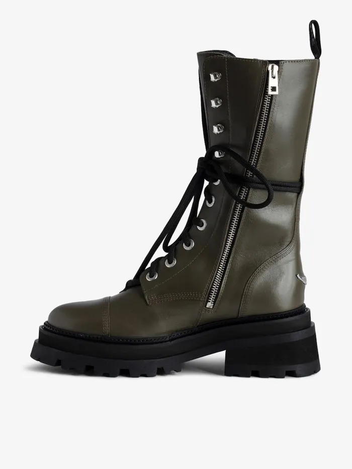 Women Zadig and Voltaire Boots Ride High Ankle Boots Military