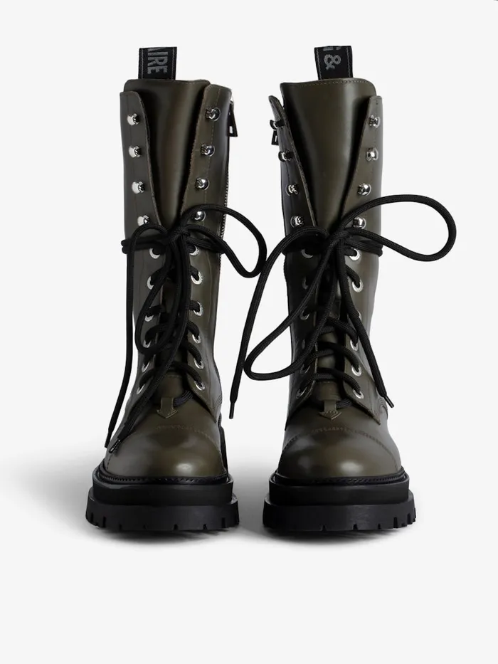 Women Zadig and Voltaire Boots Ride High Ankle Boots Military