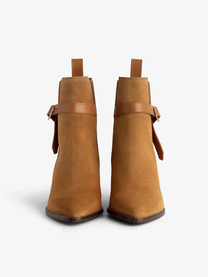 Women Zadig and Voltaire Boots Tyler Suede Ankle Boots Heritage