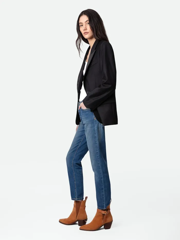 Women Zadig and Voltaire Boots Tyler Suede Ankle Boots Heritage
