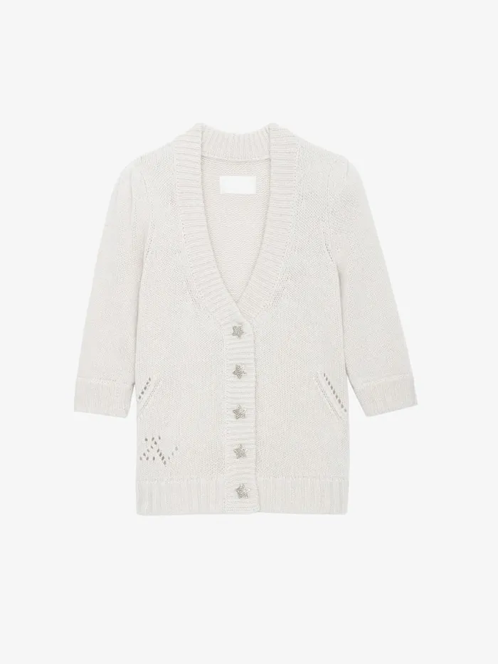 Women Zadig and Voltaire Cashmere Betsy Cardigan Ecru