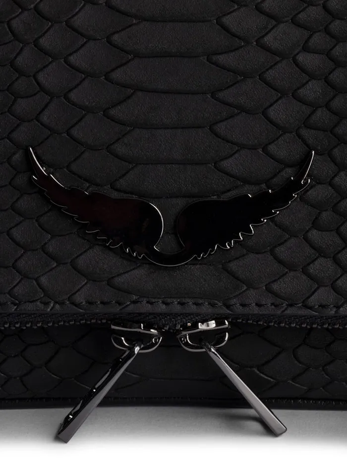 Women Zadig and Voltaire Clutches Nano Soft Savage Rock Clutch Black