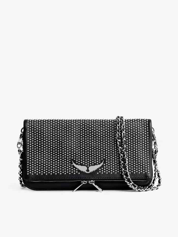 Women Zadig and Voltaire Clutches Rock Dotted Swiss Clutch Black