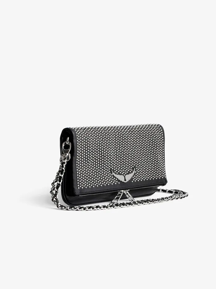 Women Zadig and Voltaire Clutches Rock Dotted Swiss Clutch Black