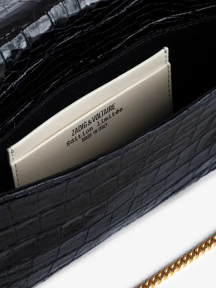 Women Zadig and Voltaire Clutches Rock Embossed Clutch Black