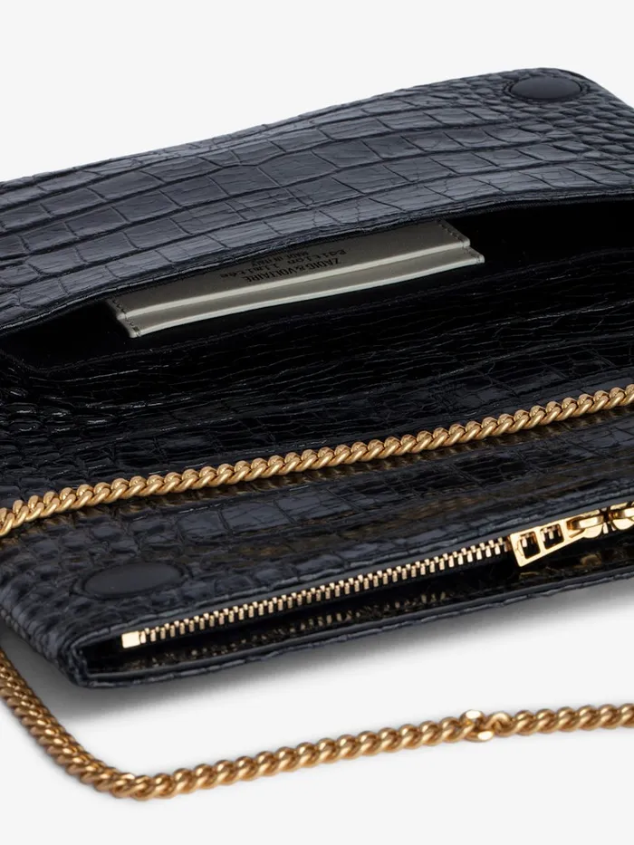 Women Zadig and Voltaire Clutches Rock Embossed Clutch Black