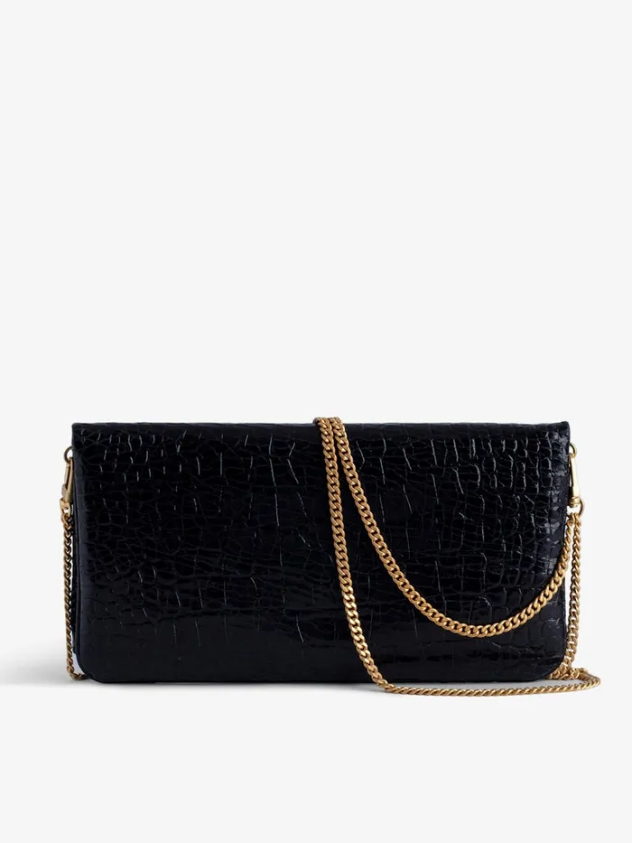 Women Zadig and Voltaire Clutches Rock Embossed Clutch Ink
