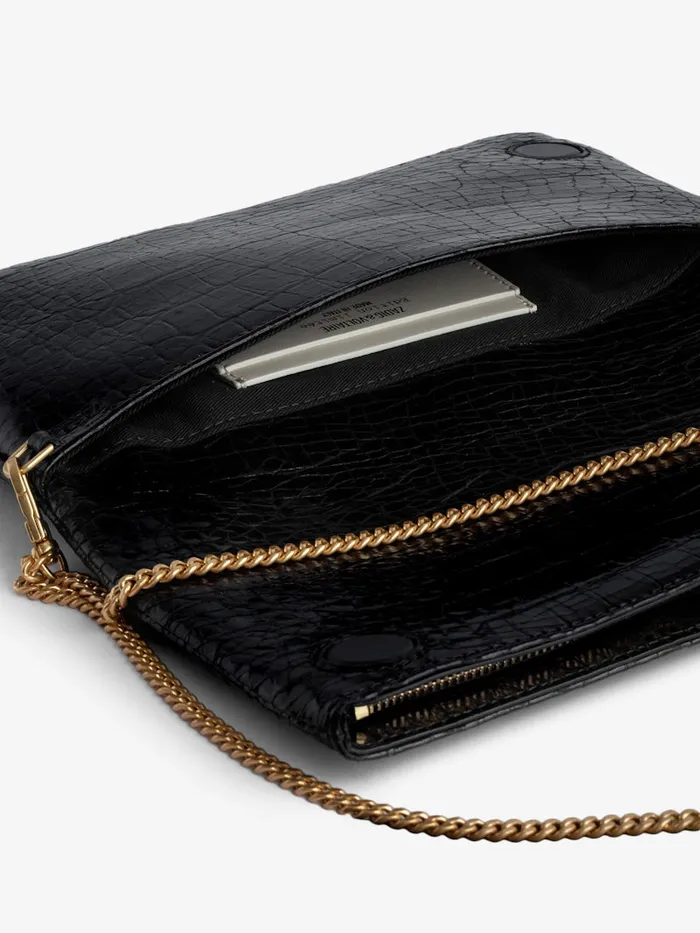 Women Zadig and Voltaire Clutches Rock Embossed Clutch Ink