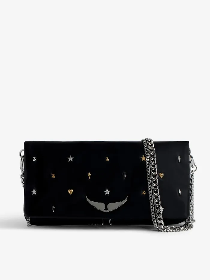 Women Zadig and Voltaire Clutches Rock Lucky Charms Clutch Black