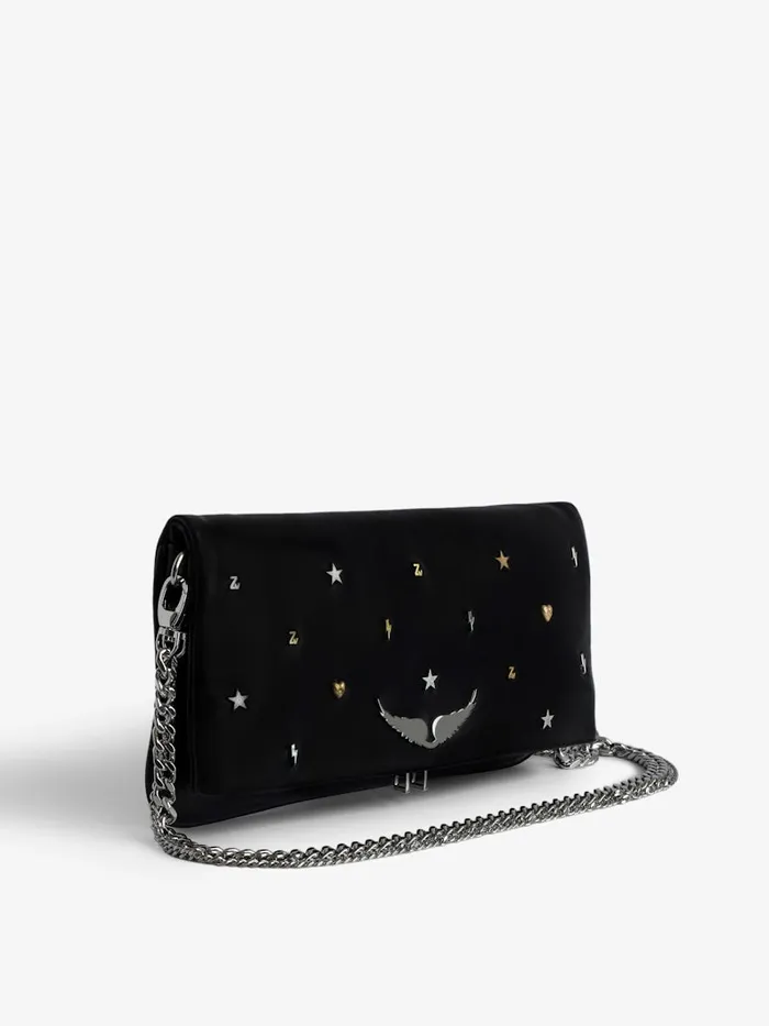 Women Zadig and Voltaire Clutches Rock Lucky Charms Clutch Black