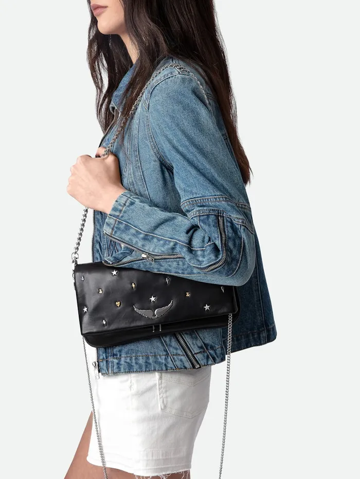Women Zadig and Voltaire Clutches Rock Lucky Charms Clutch Black