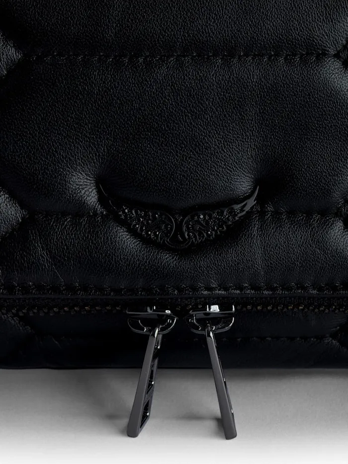 Women Zadig and Voltaire Clutches Rock Mat XL Scale Clutch Black