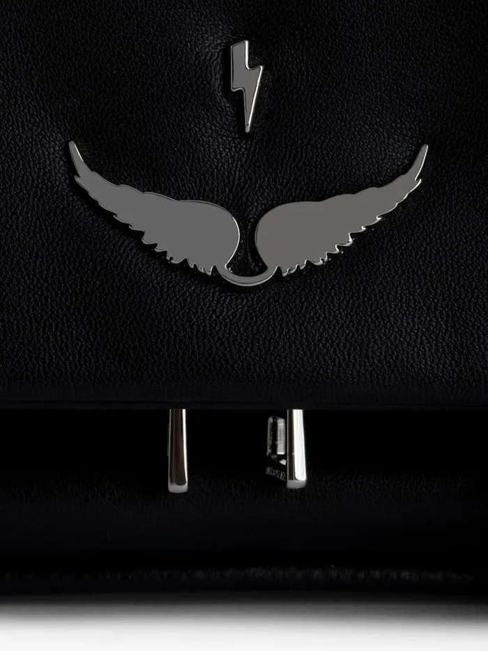 Women Zadig and Voltaire Clutches Rock Nano Lucky Charms Clutch Black