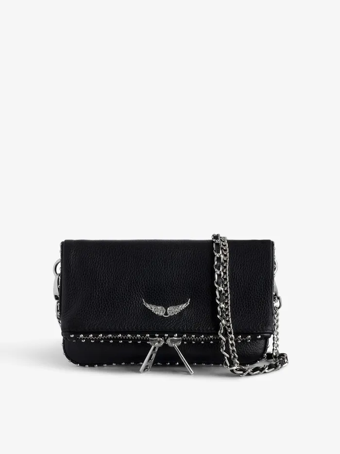 Women Zadig and Voltaire Clutches Rock Nano Studs Clutch Black