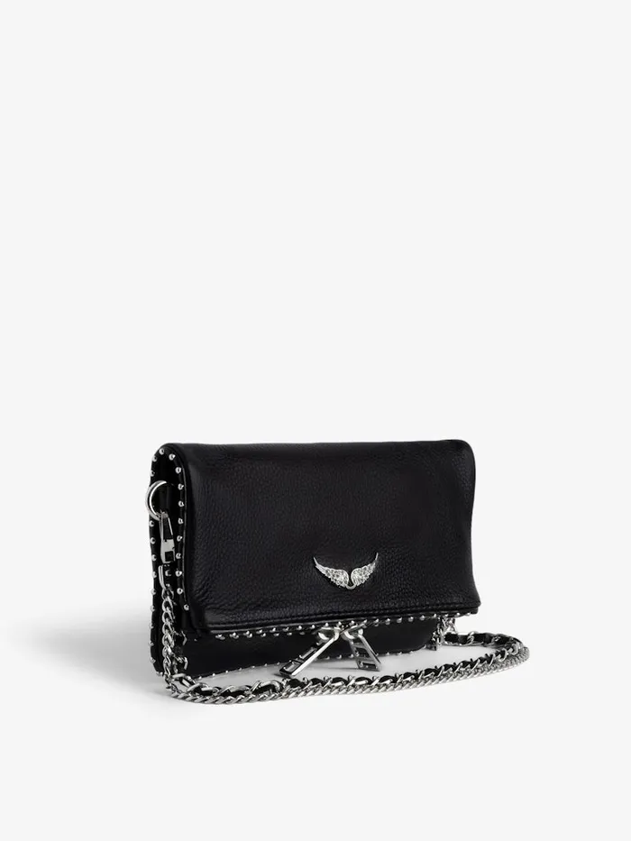 Women Zadig and Voltaire Clutches Rock Nano Studs Clutch Black
