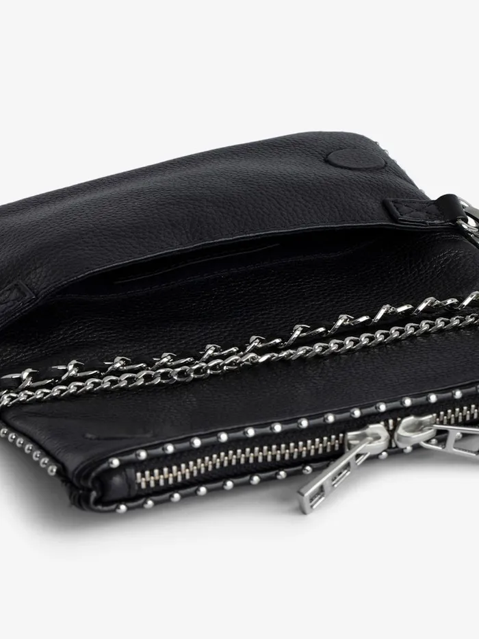 Women Zadig and Voltaire Clutches Rock Nano Studs Clutch Black